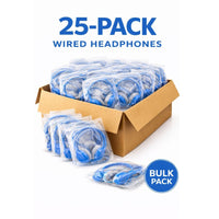 Thumbnail for SoundLH Classroom Headphones – Blue On-Ear, Foam Cushions - 25 pack