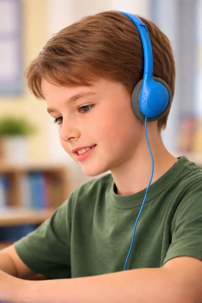 SoundLH Classroom Headphones – Blue On-Ear, Foam Cushions - 50 pack