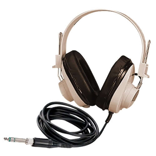 Califone Replacement Cord for 2924AV connected to headphones with soft ear pads.