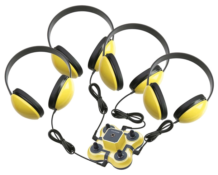 Kids Non-Powered Listening Center - Yellow - Learning Headphones