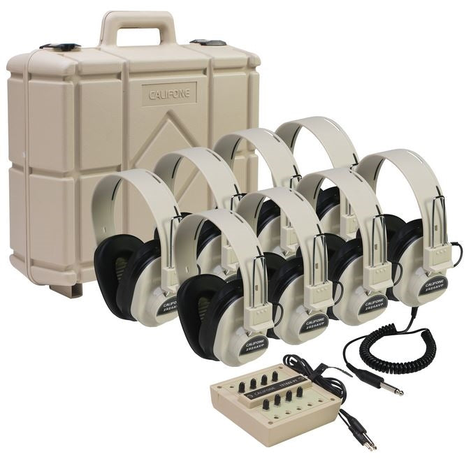 8-Position Listening Center - with 2924AVP Headphones and Case - Learning Headphones