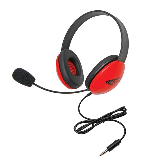 Listening First Stereo Headset - Red - To Go Plug - Learning Headphones
