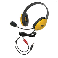 Thumbnail for Listening First Stereo Headset - Yellow - Dual 3.5mm Plugs - Learning Headphones