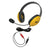 Listening First Stereo Headset - Yellow - Dual 3.5mm Plugs - Learning Headphones