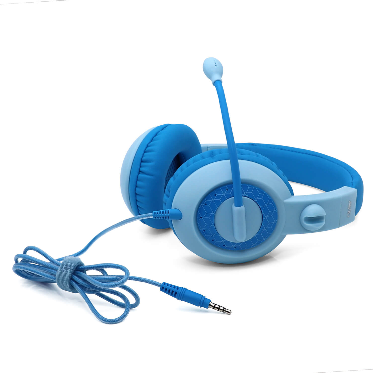 Avid AE-25 headset for early learners in blue, ideal school headphones for education, bulk headphone pack for classes.