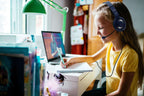 School Testing Headset with 3.5mm Plug (Blue/Black) - Learning Headphones