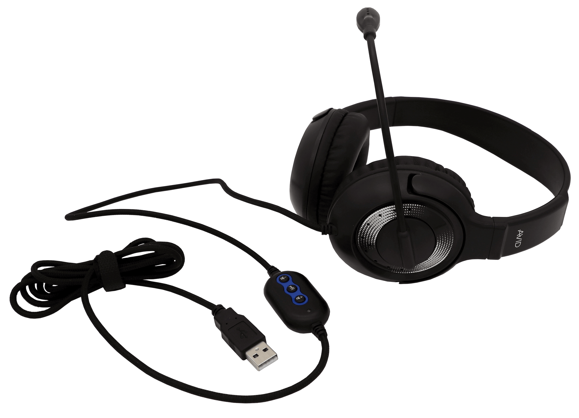 USB School Testing Headset (Black/Silver) - Learning Headphones