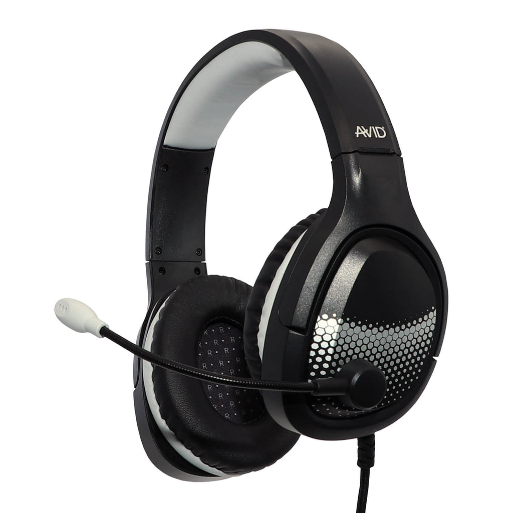 AE-75 Classroom Headphones with noise-canceling boom mic for enhanced audio in classrooms.