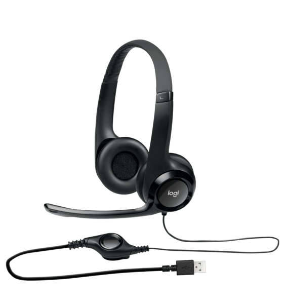 Logitech H390 USB Headset with Noise-Cancelling Mic - Learning Headphones