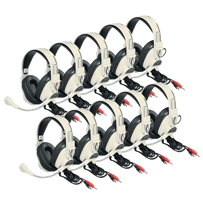 Deluxe Multimedia Stereo Headset - 10 Pack - without Case - Learning Headphones