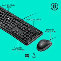 Thumbnail for Logitech MK120 USB Keyboard and Mouse Combo - Learning Headphones