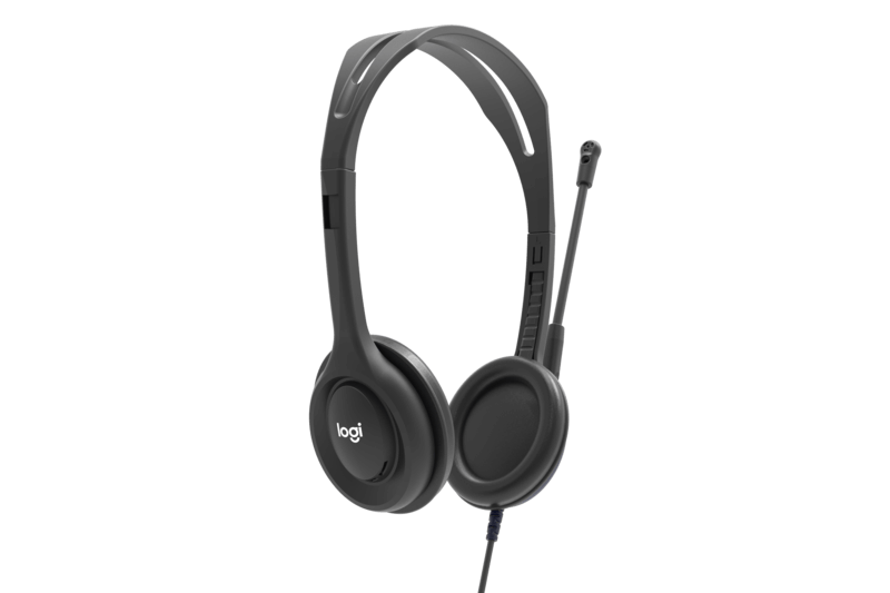 Logitech H111 headset for education, ideal bulk school headphones for clear communication and comfort.