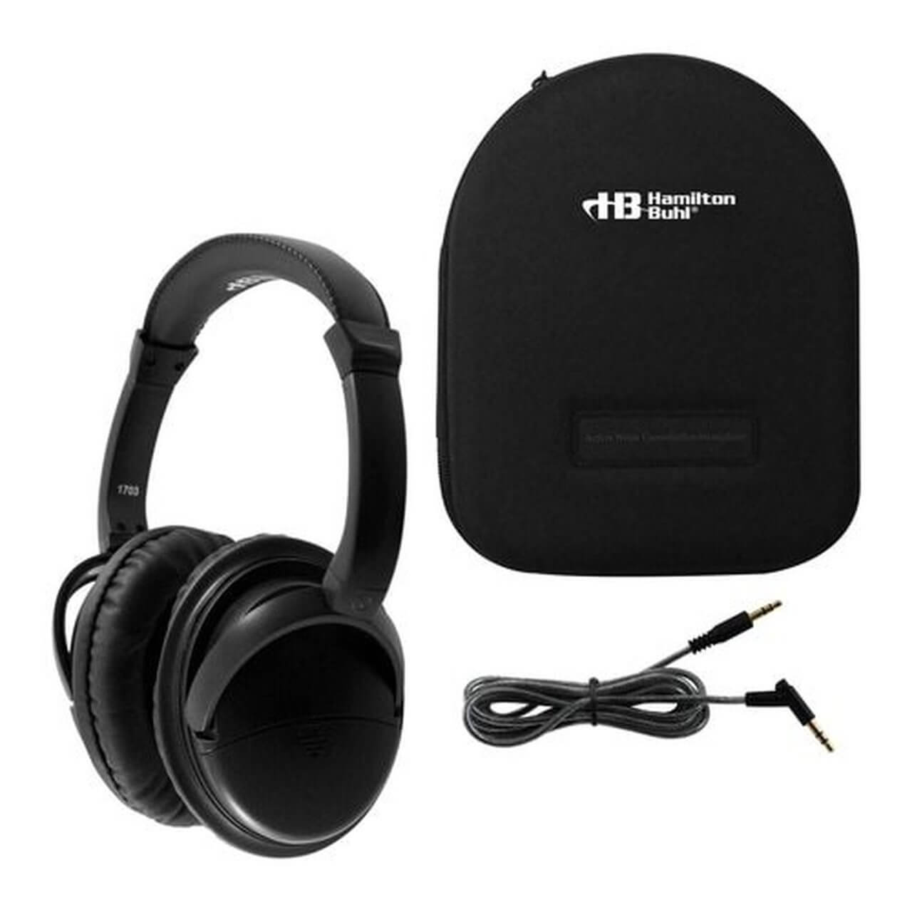 HamiltonBuhl Deluxe Active Noise-Cancelling Headphones with Case - Learning Headphones