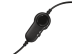 Logitech H151 headset volume control and mute button for school headphones, perfect for educational use.
