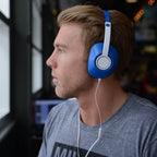 Koss UR23i blue headphones for education, ideal bulk school headphones, providing superior sound for personal listening.