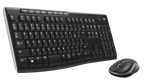 Logitech MK270 Wireless Keyboard & Mouse Combo showcasing full-sized keyboard and compact mouse design.