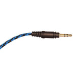 Close-up of 3.5mm stereo plug on AE-35 school headphone.