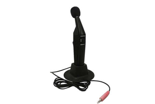 ANC-300 hand-held computer microphone with ergonomic grip and wired connection.