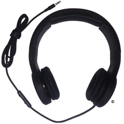 ID-42 Stereo Headset with In-Line Mic showcasing comfortable design, flexible headband and universal compatibility.