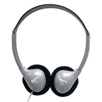 Rear angle of personal on-ear stereo headphones designed for student listening