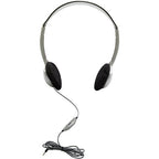 SchoolMate on-ear stereo headphones with inline volume control for classroom listening