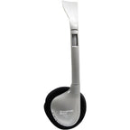 Single angle view of SchoolMate on-ear stereo headphones with inline volume control