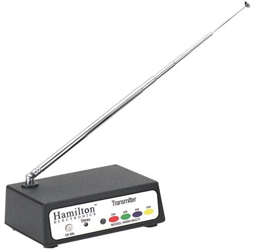 Classroom wireless listening center with headphones and Bluetooth audio transmitter