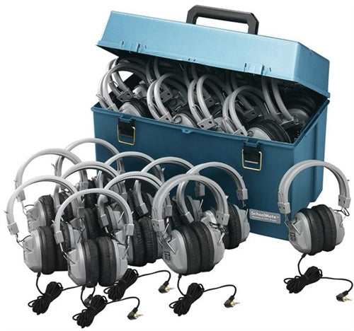 Lab pack w- 24 HA7 Headphones in Large Carry Case - Learning Headphones