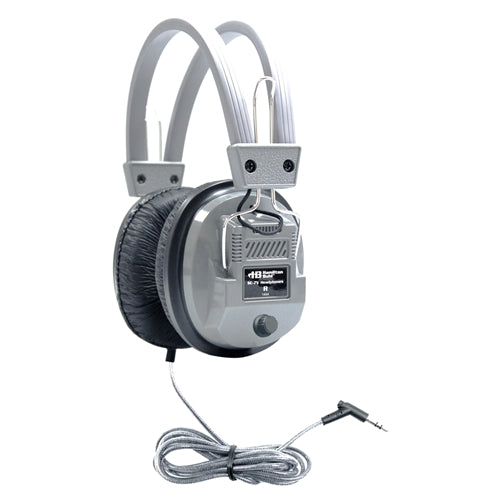 6 Person Listening Center with Bluetooth® Cassette-CD-FM Boombox and Deluxe Over-Ear Headphones - Learning Headphones