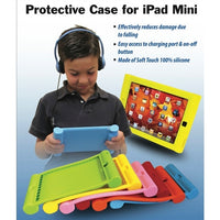 Thumbnail for Kid using colorful silicone iPad Mini protective case, ideal for education and safe handling of devices.