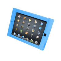 Thumbnail for Kids blue silicone protective case for iPad 2 and 3, ideal for school use and durable against drops.