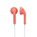 Koss KE10 coral earbuds, stylish and comfortable headphones for school and education, ideal for bulk headphone packs.