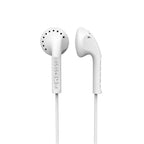 Koss KE10 lightweight earbuds in white, ideal for school headphones and bulk headphone packs for education.