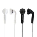 Koss KE7 earbuds in black and white, ideal bulk school headphones for education and everyday use.