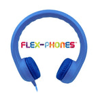 Flex-Phones Foam Headphones in blue, ideal bulk school headphones for young learners in educational settings.