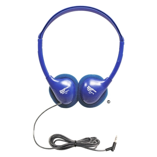 School headphones for kids in vibrant blue, ideal for bulk purchase and education use.