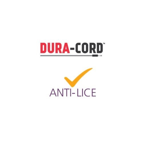 Dura-Cord logo with anti-lice certification for effective protection against lice infestations.
