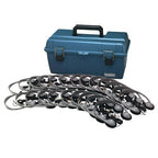 Lab Pack of 24 MS2L personal headphones with carrying case, ideal for bulk school headphones and educational use.