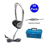 Thumbnail for Lab Pack 24 MS2LV School Headphones in Case - Learning Headphones