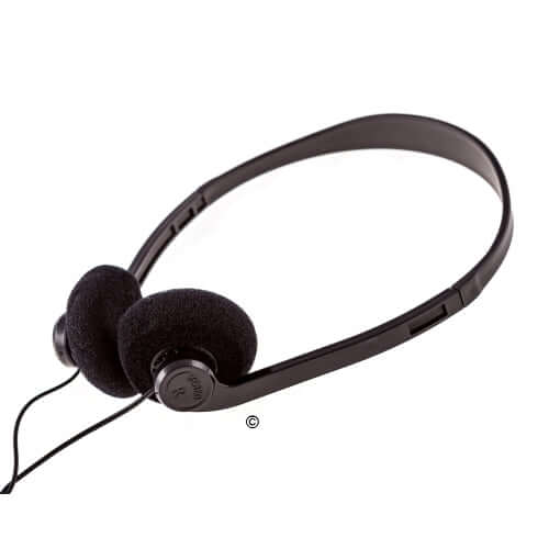Disposable on-ear headphones ideal for schools, bulk headphone packs, and educational use, ensuring comfort and convenience.