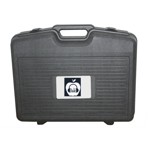 Durable carrying case for bulk school headphones, ideal for education settings like classrooms and labs.