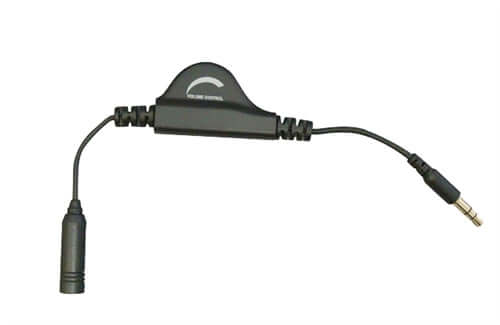 Volume control adaptor for headphones, ideal for bulk school headphones and education settings.