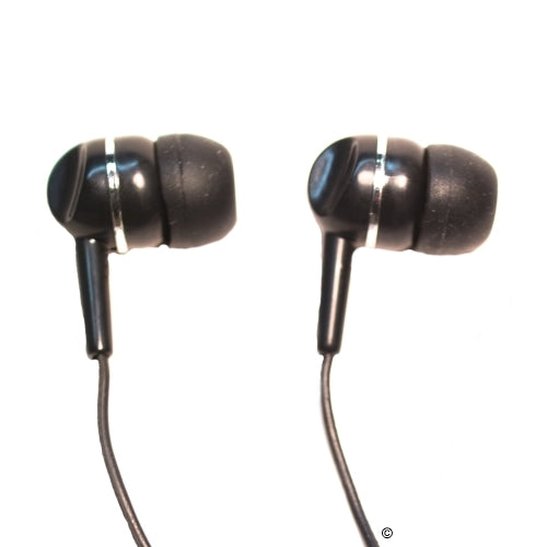 School Earbuds LH-3 - Black premium stereo headphones for education and classroom use, ideal for bulk school headphone packs.