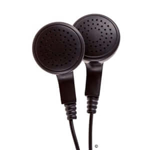 Bulk school headphones in black, ideal for educational use and everyday classroom settings.