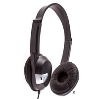 Thumbnail for Lightweight LH-60 school headphones in black, perfect for bulk purchase in education settings.