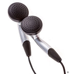 Affordable silver school earbuds LH-8 ideal for classroom, testing, and bulk headphone packs for education.