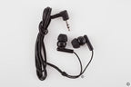 High-quality black school earbuds with silicone earpieces, ideal for education and compatible with various devices.