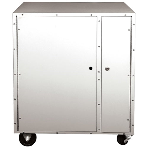 PowerStacker Tower 20-Bay Charging Cart with casters for school headphones and charging solutions.