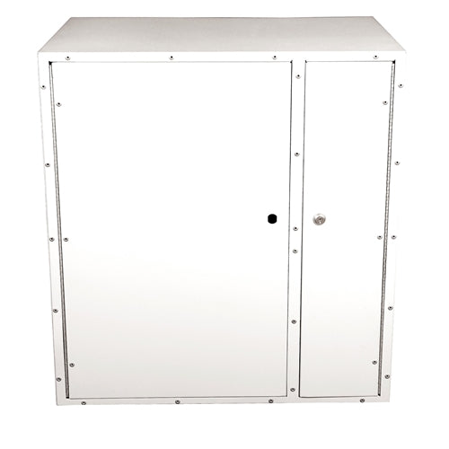 PowerStacker Tower 20-Bay Charging Cart with secure doors, ideal for school headphones storage and charging.