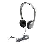 SchoolMate on-ear school headphones with leatherette cushions, ideal for bulk school headphone packs in educational settings.